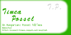 timea possel business card